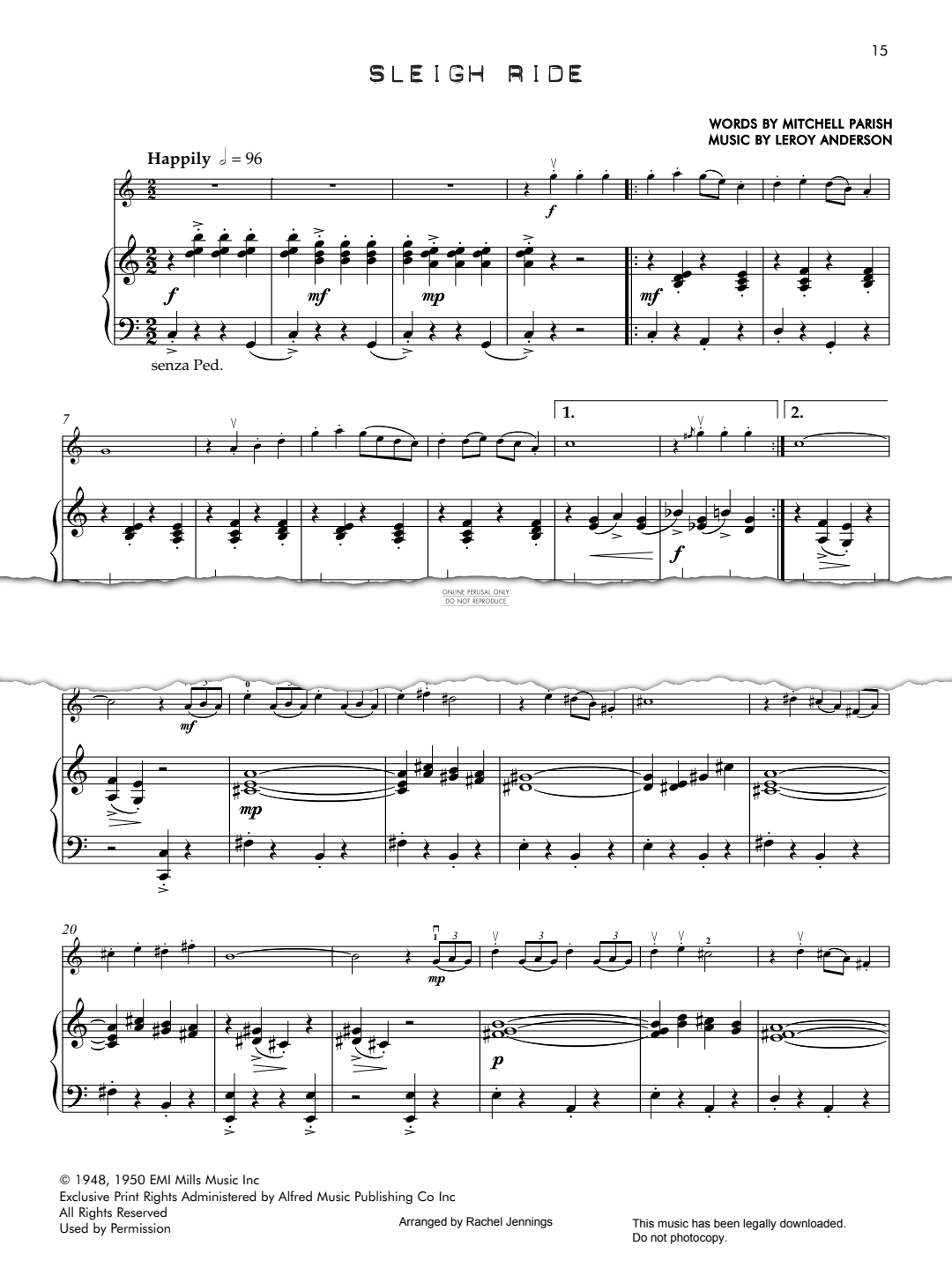 Product gallery: Page 1 of 1 Sleigh Ride, Leroy Anderson