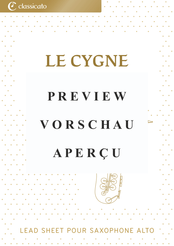 Produktgalerie: Seite 2 von 6 Le Cygne - La version simplifiée de Le Carnaval des Animaux, n° 13, , Altsaxophon in Es Solo und Akkorde - Leadsheet