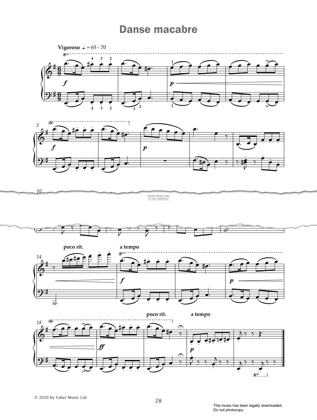 Produktgalerie: Seite 1 von 1 Danse Macabre (from 'Improve Your Sight-Reading! A Piece a Week Piano Grade 6'), Paul Harris, Klavier