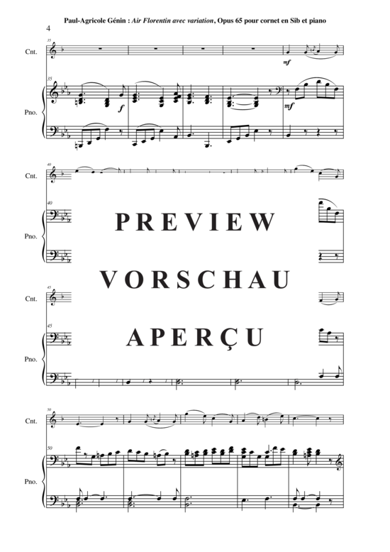 gallery: Air Florentin avec variation, opus 65 , , (Kornett + Klavier)