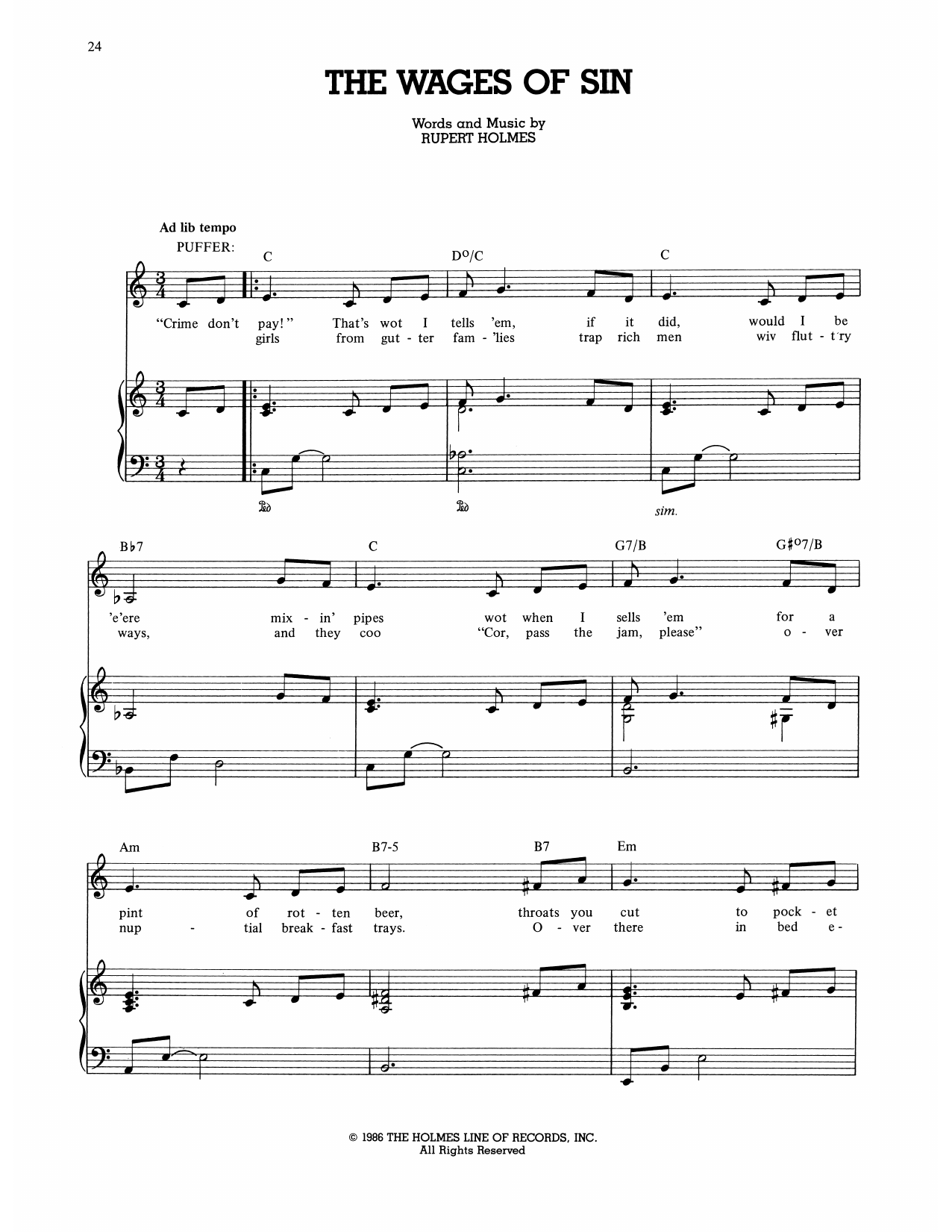 Produktbild zu: The Wages Of Sin (from The Mystery Of Edwin Drood)