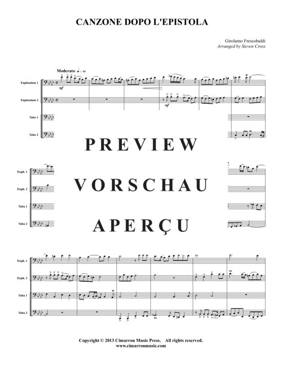 Product gallery: Page 2 of 9 Canzone Dopo L'Epistola , , (2x Baritone, 2x Tuba)