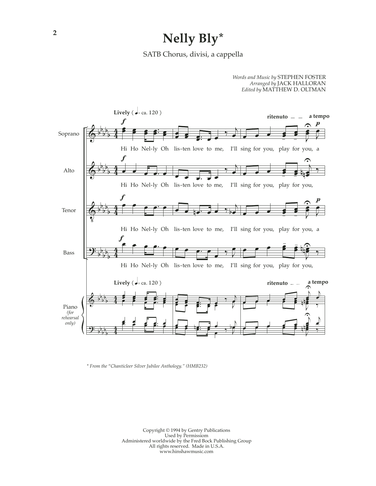 Produktbild zu: Nelly Bly (arr. Jack Hallaran)