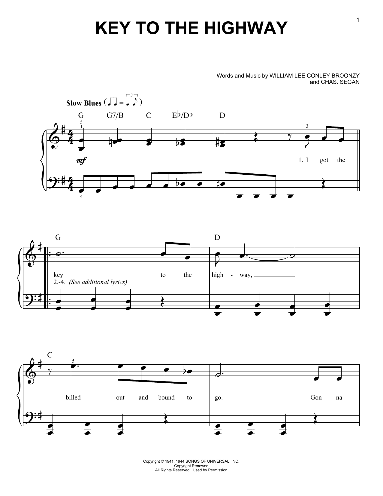Produktgalerie: Seite 1 von 1 Key To The Highway, Eric Clapton, Klavier