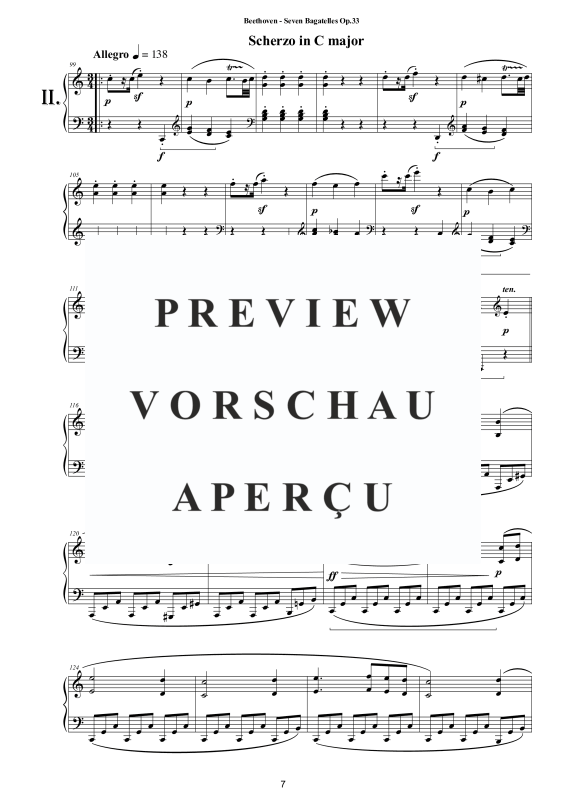 Produktgalerie: Seite 8 von 11 Seven Bagatelles for Piano Op.33, , Klavier Solo