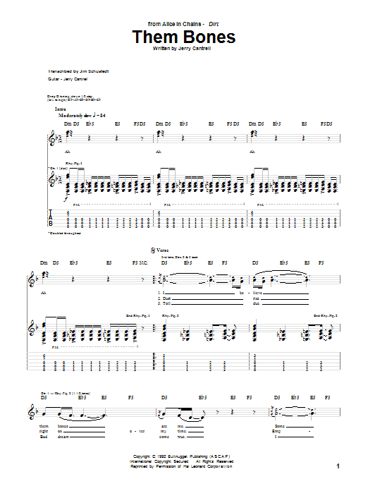 Produktgalerie: Seite 1 von 1 Them Bones, Alice In Chains, Gitarre