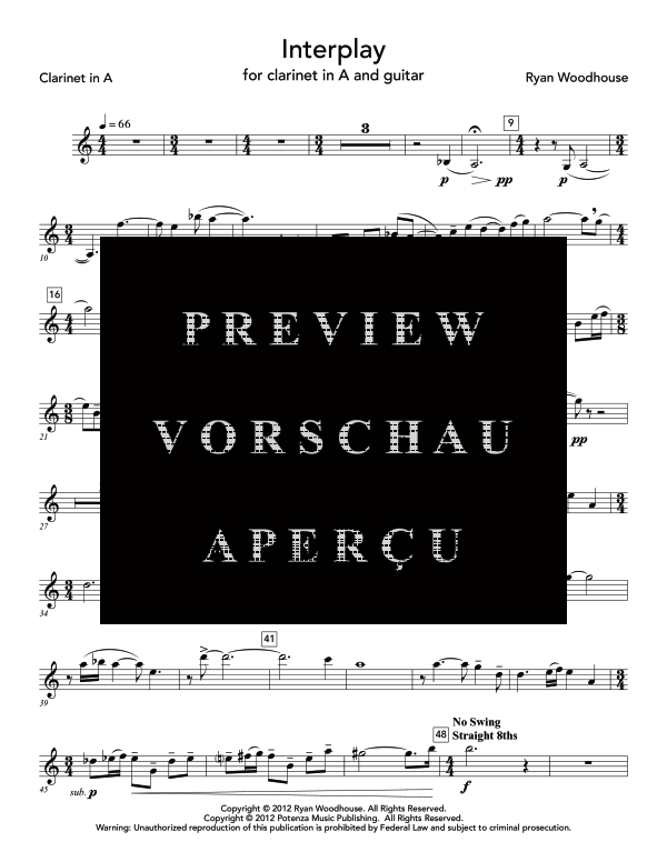 Product gallery: Page 11 of 11 Interplay, , (clarinet and guitar)