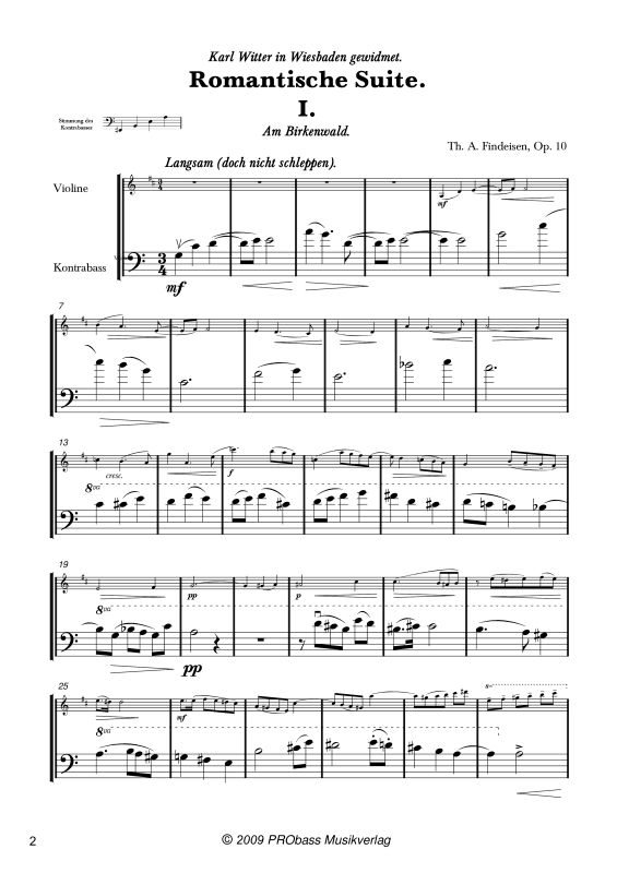 gallery: Romantische Suite Op. 10, , Violine und Kontrabass