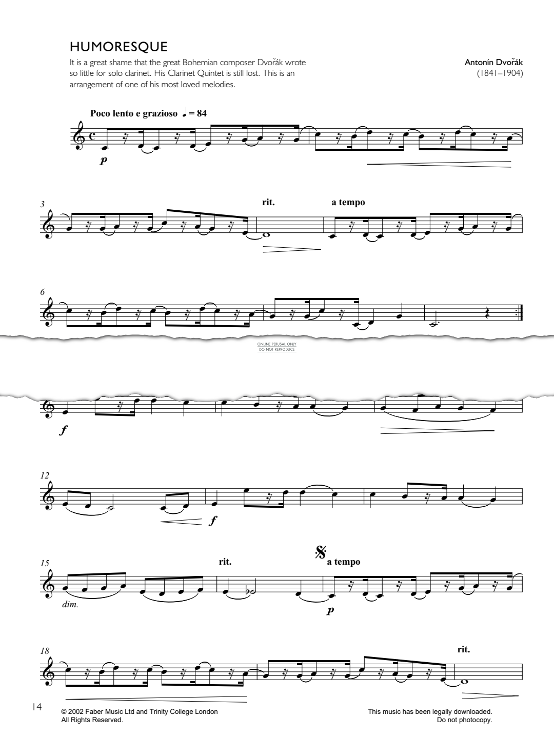 Product gallery: Page 1 of 1 Humoresque, Antonín Dvorák