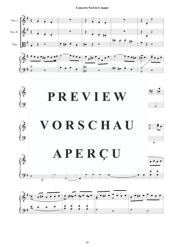 Produktgalerie: Seite 11 von 11 Cembalo Konzert Nr. 8 in G-Dur, , Cembalo und Streichorchester