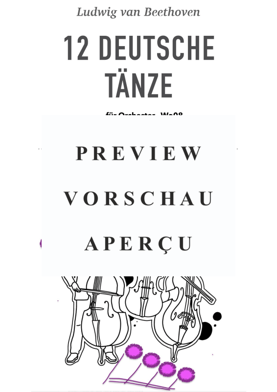 Produktgalerie: Seite 2 von 11 12 Deutsche Tänze - Fassung für Jugendkammerorchester, , Jugendkammerorchester