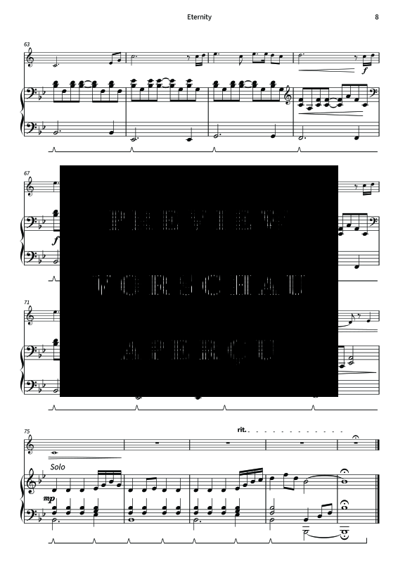 gallery: Eternity, , Flügelhorn/Trompete in B und Klavier