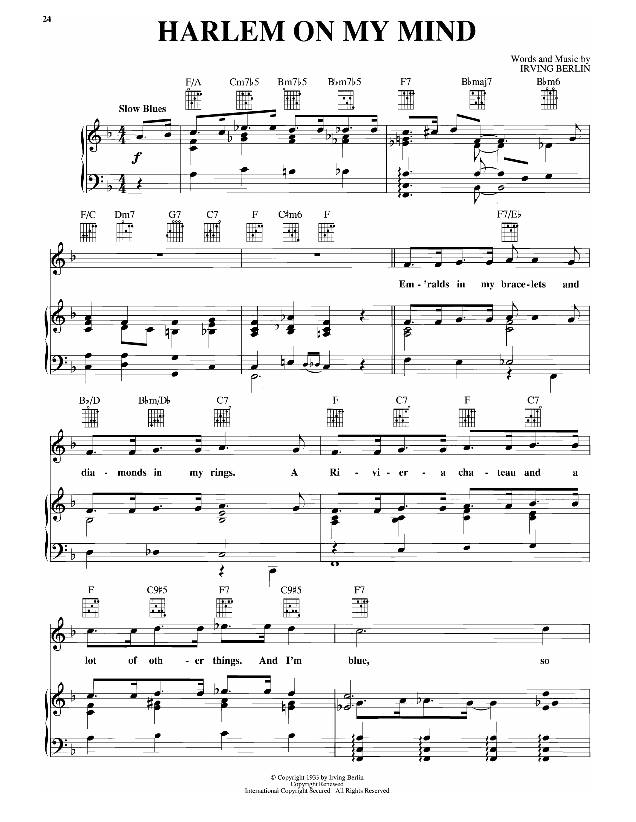 Produktbild zu: Harlem On My Mind (from As Thousands Cheer)
