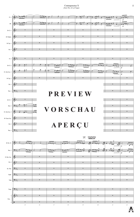 Produktgalerie: Seite 8 von 17 Contrapunctus 10 aus Kunst der Fuge , , (Concert Band)