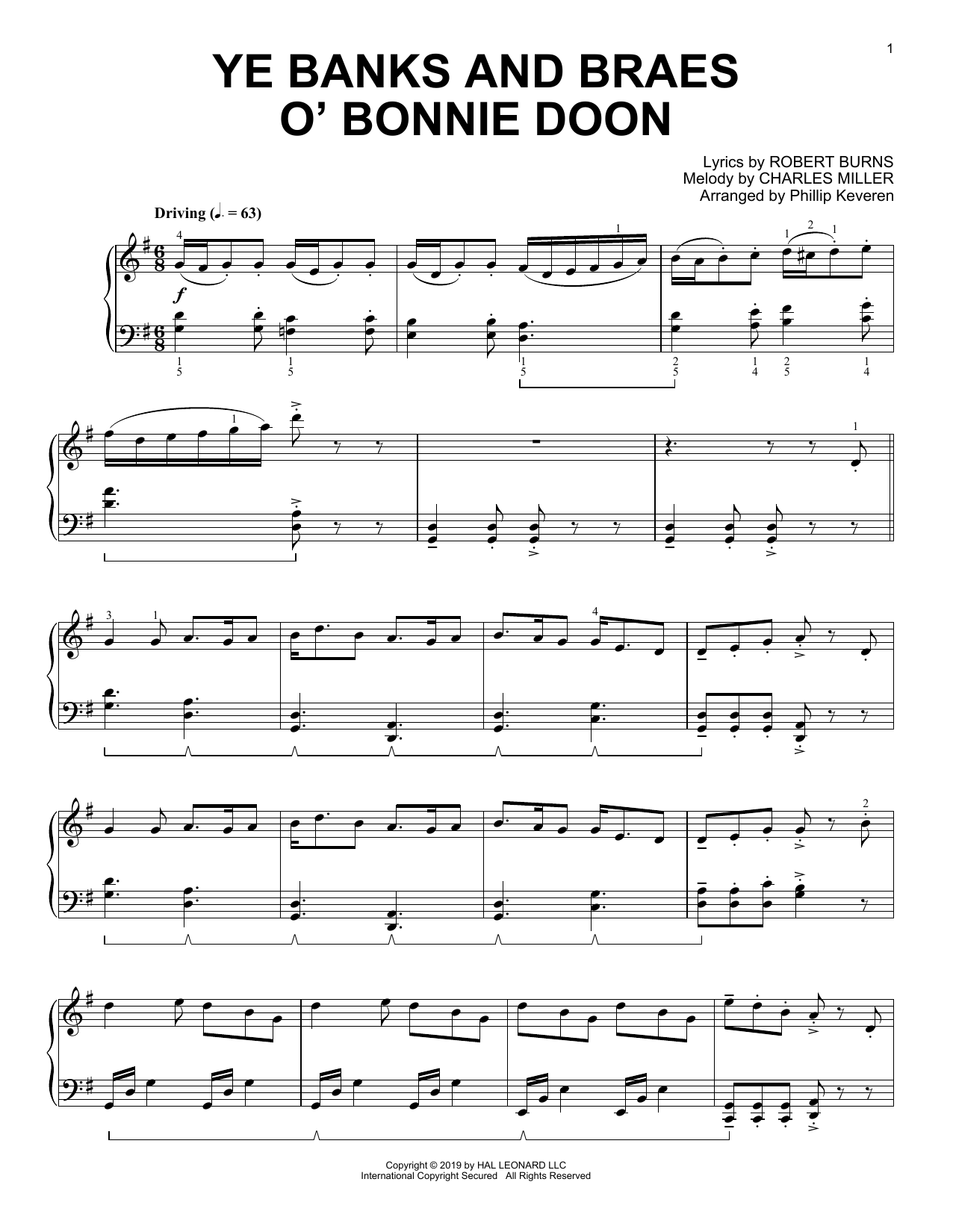 Product picture to: Ye Banks And Braes O' Bonnie Doon (arr. Phillip Keveren)