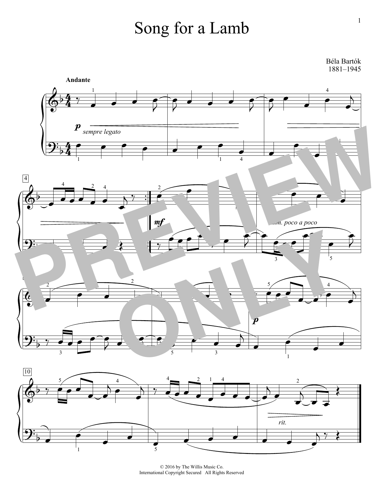 Product picture to: Song For A Lamb