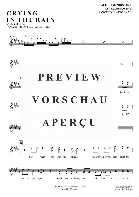 Product gallery: Page 2 of 4 Crying In The Rain , A-Ha, Alto Saxophone