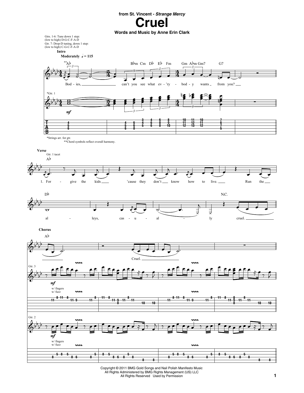 Produktgalerie: Seite 1 von 1 Cruel, St. Vincent, Gitarre