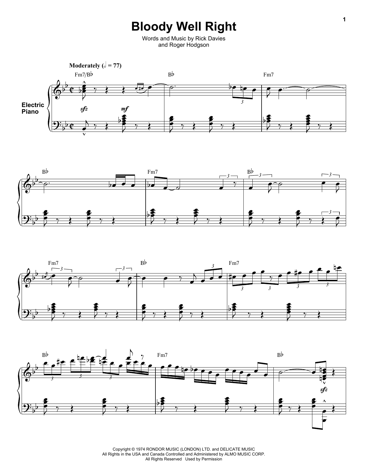 Product gallery: Page 1 of 1 Bloody Well Right, Supertramp