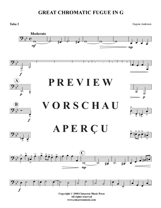Product gallery: Page 18 of 19 Große Chromatische Fuge , , (Tuba Quartet: 2x Baritone, 2xTuba)