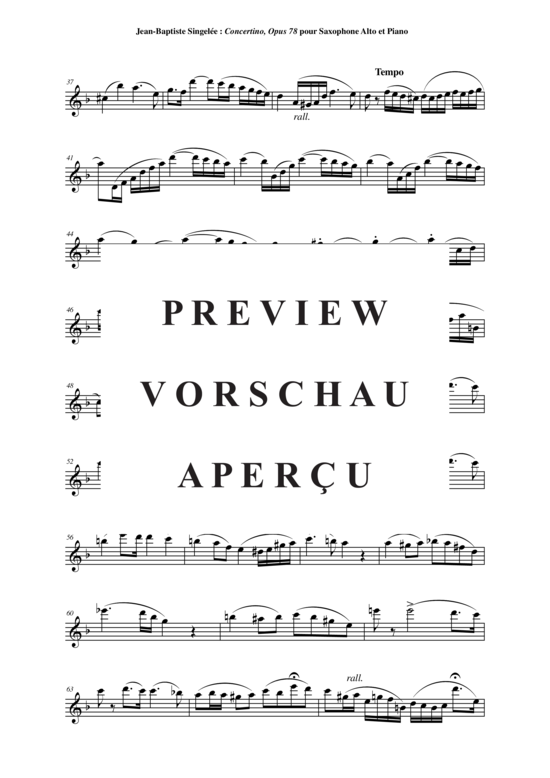 Product gallery: Page 12 of 13 Concertino, Opus 78 , , (alto saxophone + piano)