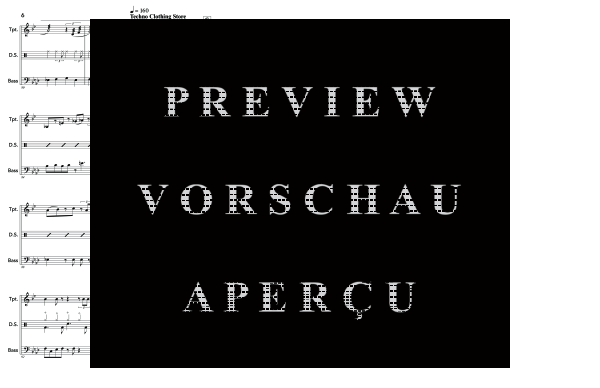 Produktgalerie: Seite 10 von 11 Techno Clothing Store, , (Trompete in B, Kontrabass und Drum Set)