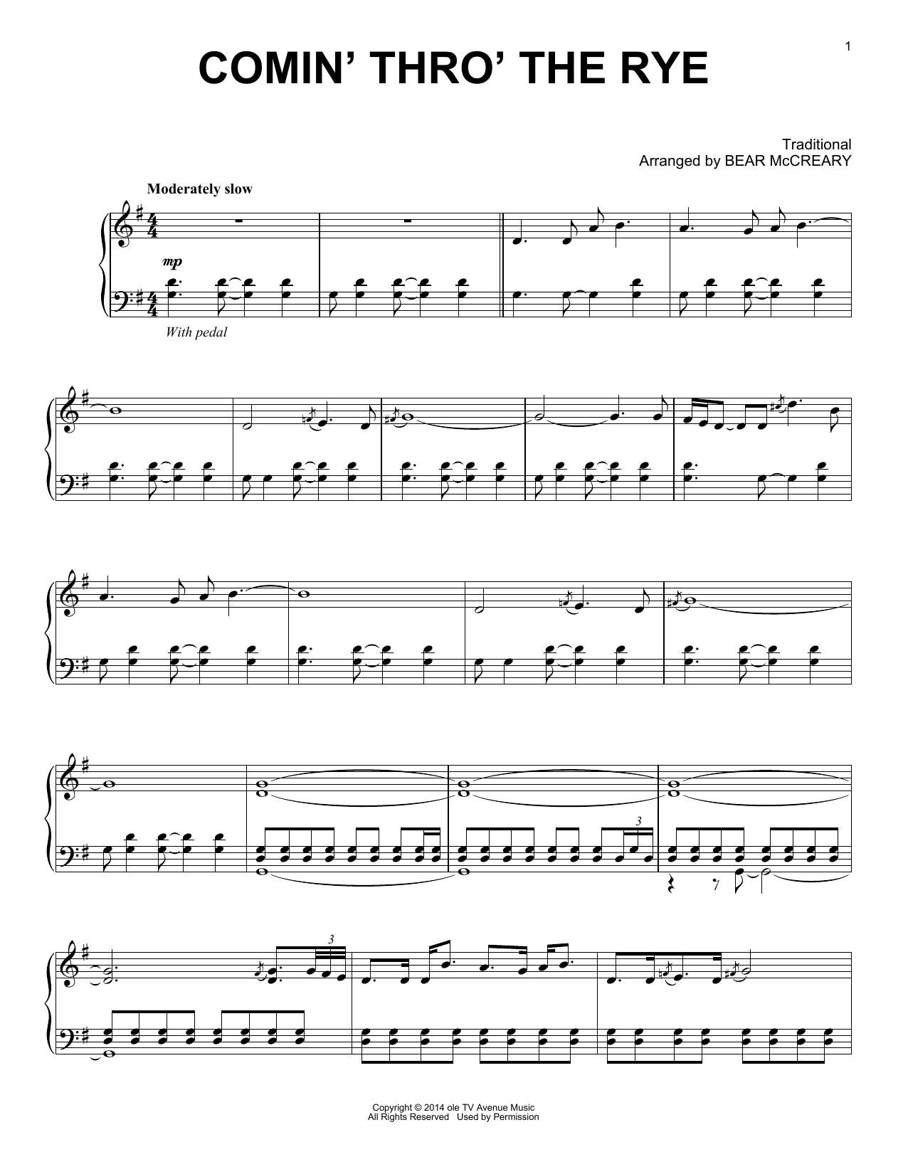 Produktbild zu: Comin' Thro' The Rye (from Outlander)