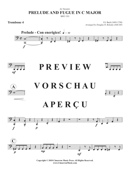 Product gallery: Page 12 of 13 Prelude and Fugue in C Major , , (Trombone Quartet)