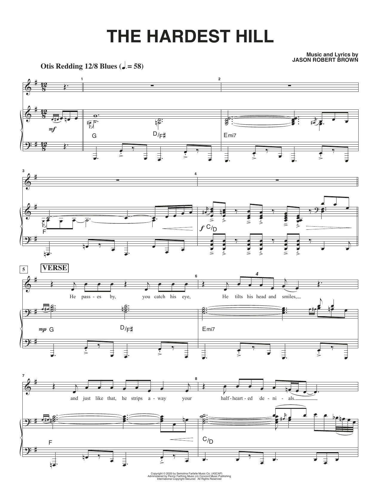 Produktbild zu: The Hardest Hill (Original Key) (from How We React And How We Recover)