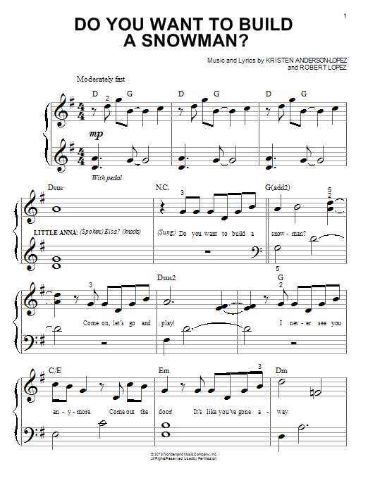 Produktbild zu: Do You Want To Build A Snowman? (from Frozen)
