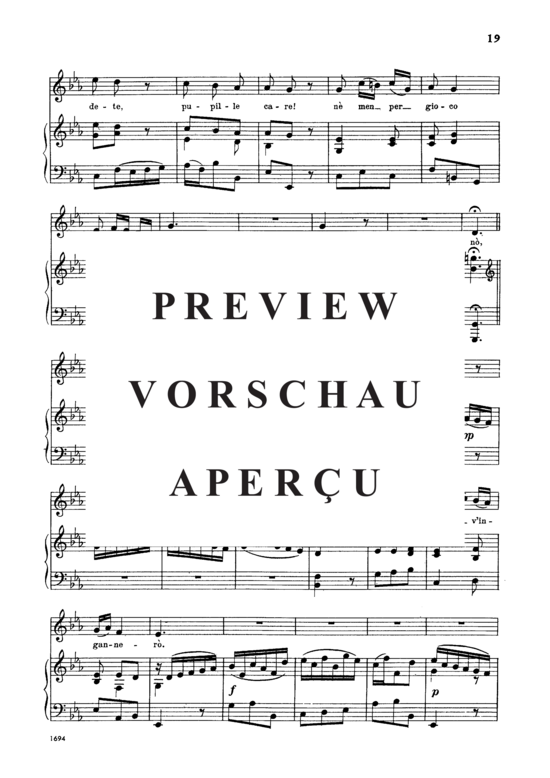 Product gallery: Page 3 of 6 Ch'io mai vi possa, , Low Voice and Piano