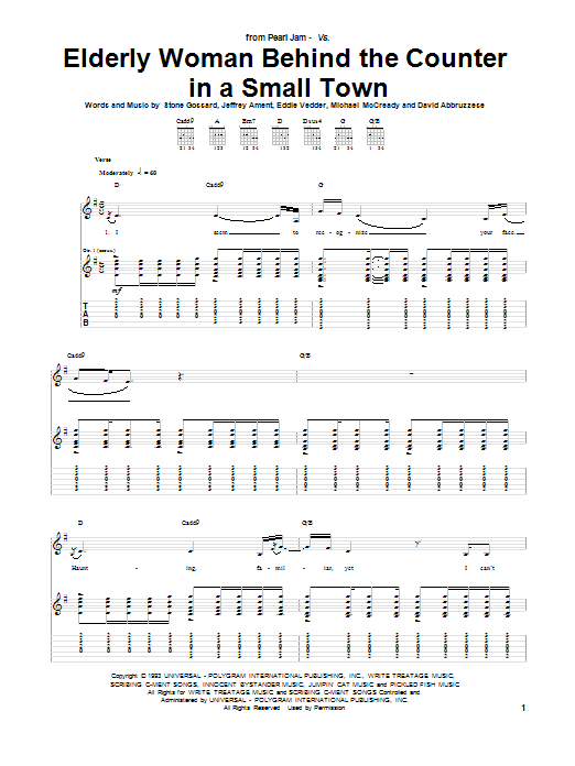 Product picture to:  Elderly Woman Behind The Counter In A Small Town - Pearl Jam