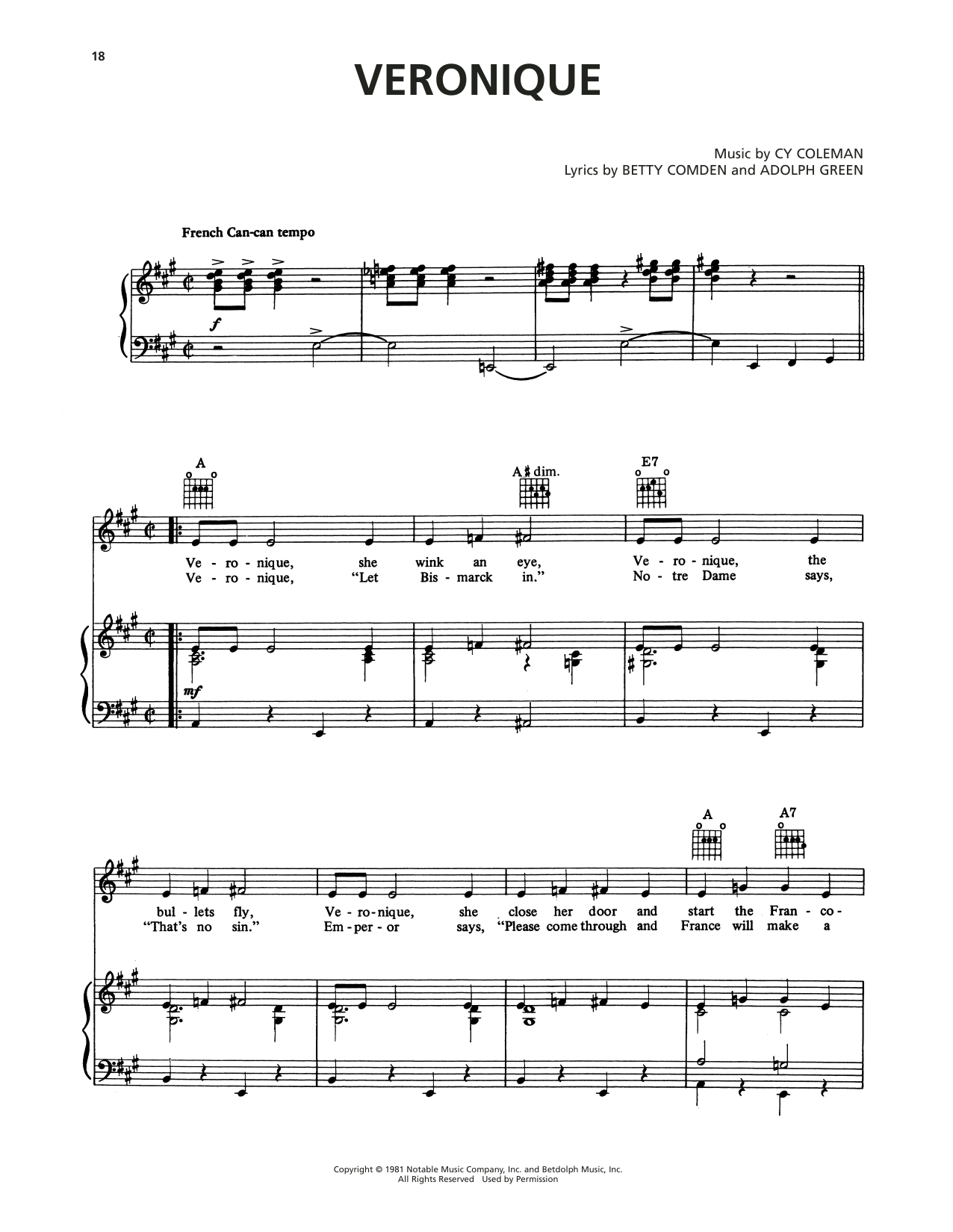 Produktbild zu: Veronique (from On The Twentieth Century)