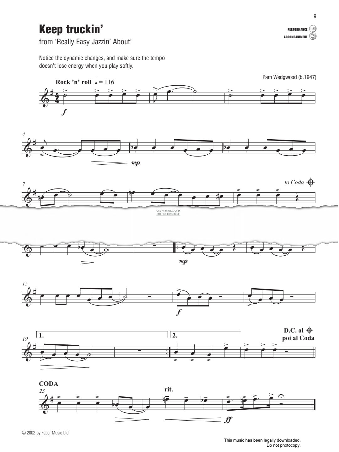 Product gallery: Page 1 of 1 Keep Truckin' (from 'Really Easy Jazzin' About'), Pam Wedgwood