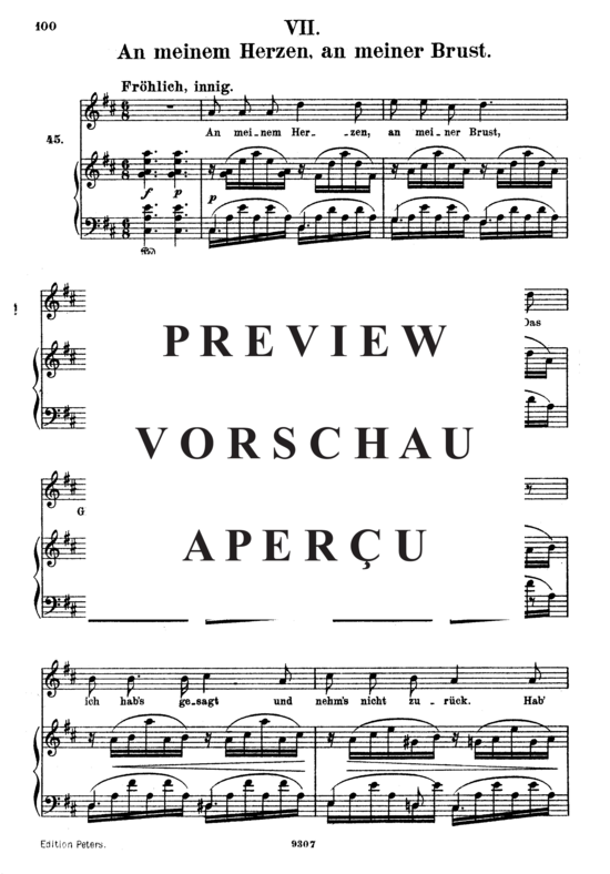 Product gallery: Page 2 of 5 An meinem Herzen, an meiner Brust, Op. 42 No.7, , High Voice and Piano