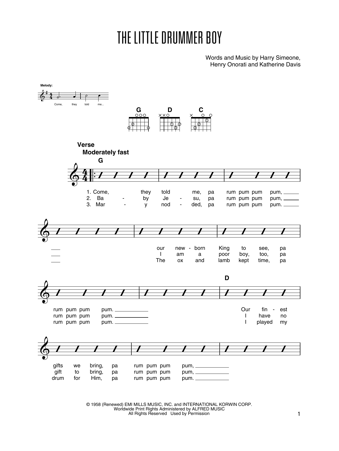 Produktgalerie: Seite 1 von 1 The Little Drummer Boy, Katherine Davis, Gitarre