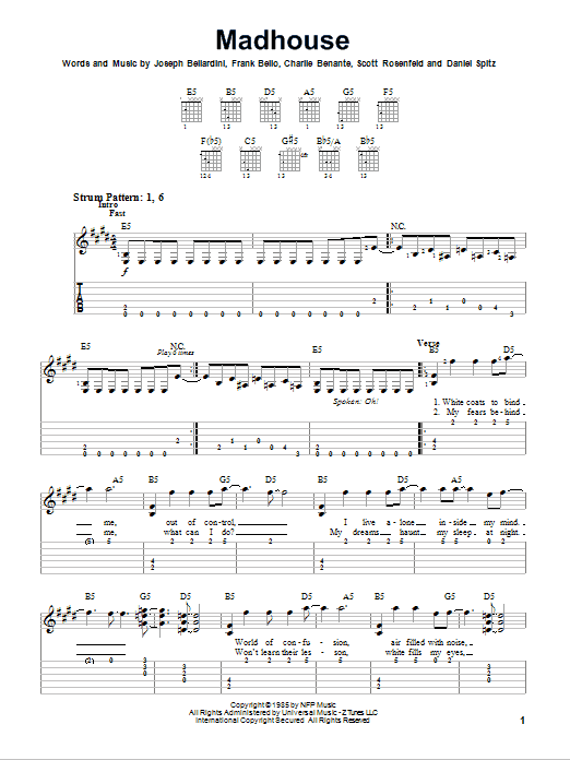Produktgalerie: Seite 1 von 1 Madhouse, Anthrax, Gitarre