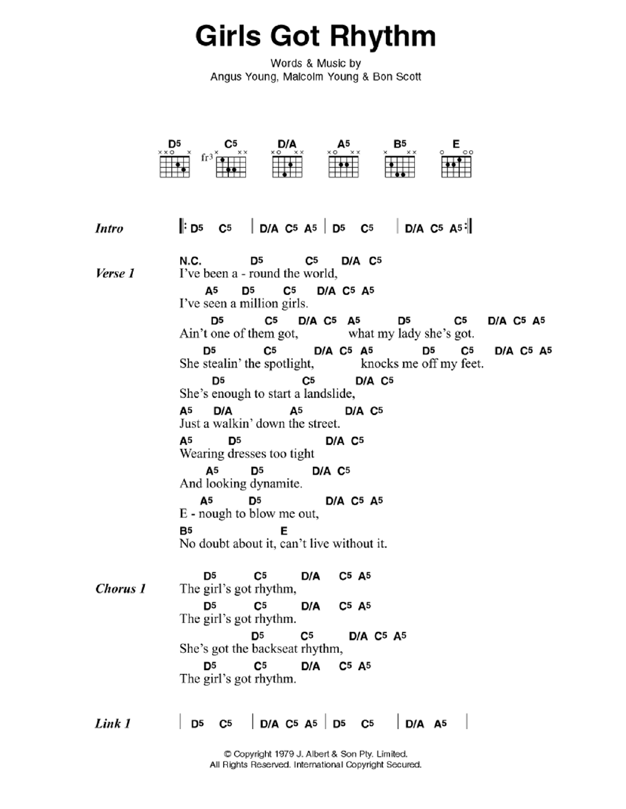 Produktgalerie: Seite 1 von 1 Girl's Got Rhythm, AC/DC, Gitarre