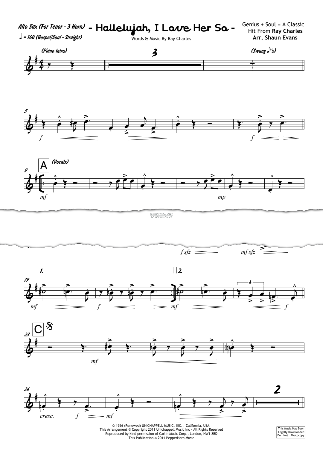 Product gallery: Page 1 of 1 Hallelujah I Love Her So, Ray Charles