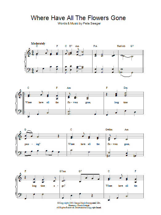 Produktgalerie: Seite 1 von 1 Where Have All The Flowers Gone, Marlene Dietrich, Klavier