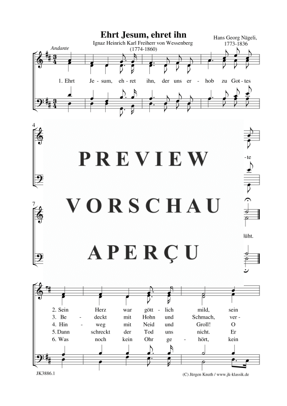 gallery: Ehrt Jesum, ehret ihn, , (Gemischter Chor)