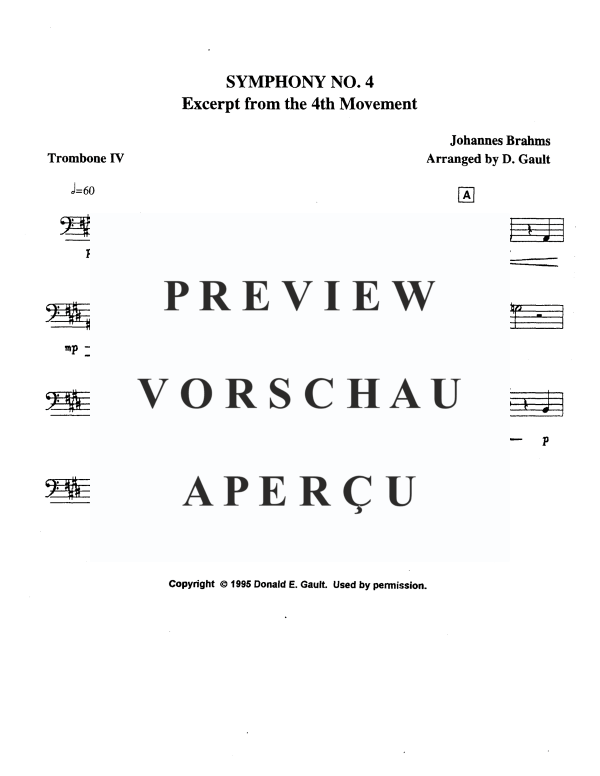 Produktgalerie: Seite 8 von 8 Sinfonie Nr. 4 – Ausschnitt aus dem 4. Satz, , Posaunen Quartett