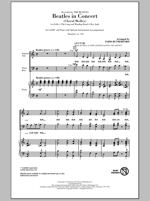 Product picture to: Beatles In Concert (Medley)