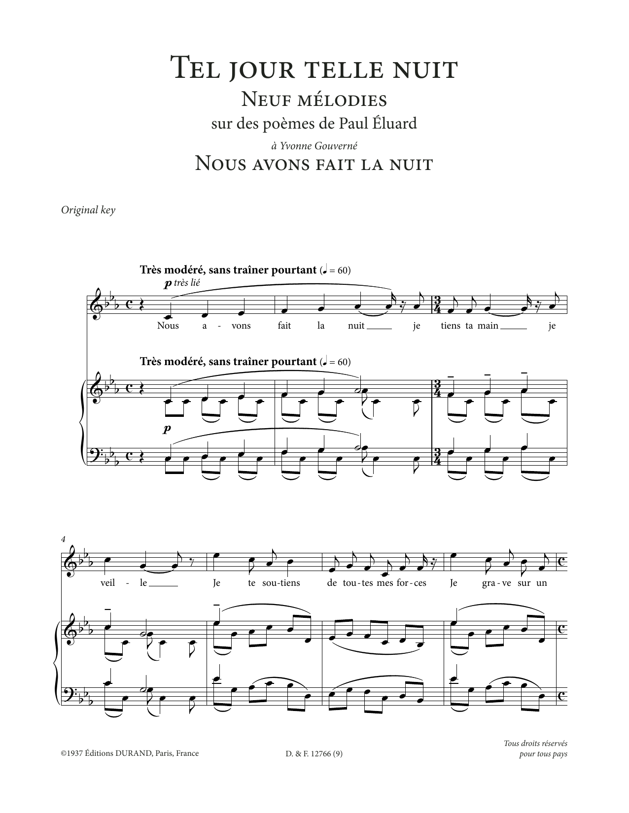 Produktbild zu: Nous avons fait la nuit (High Voice)