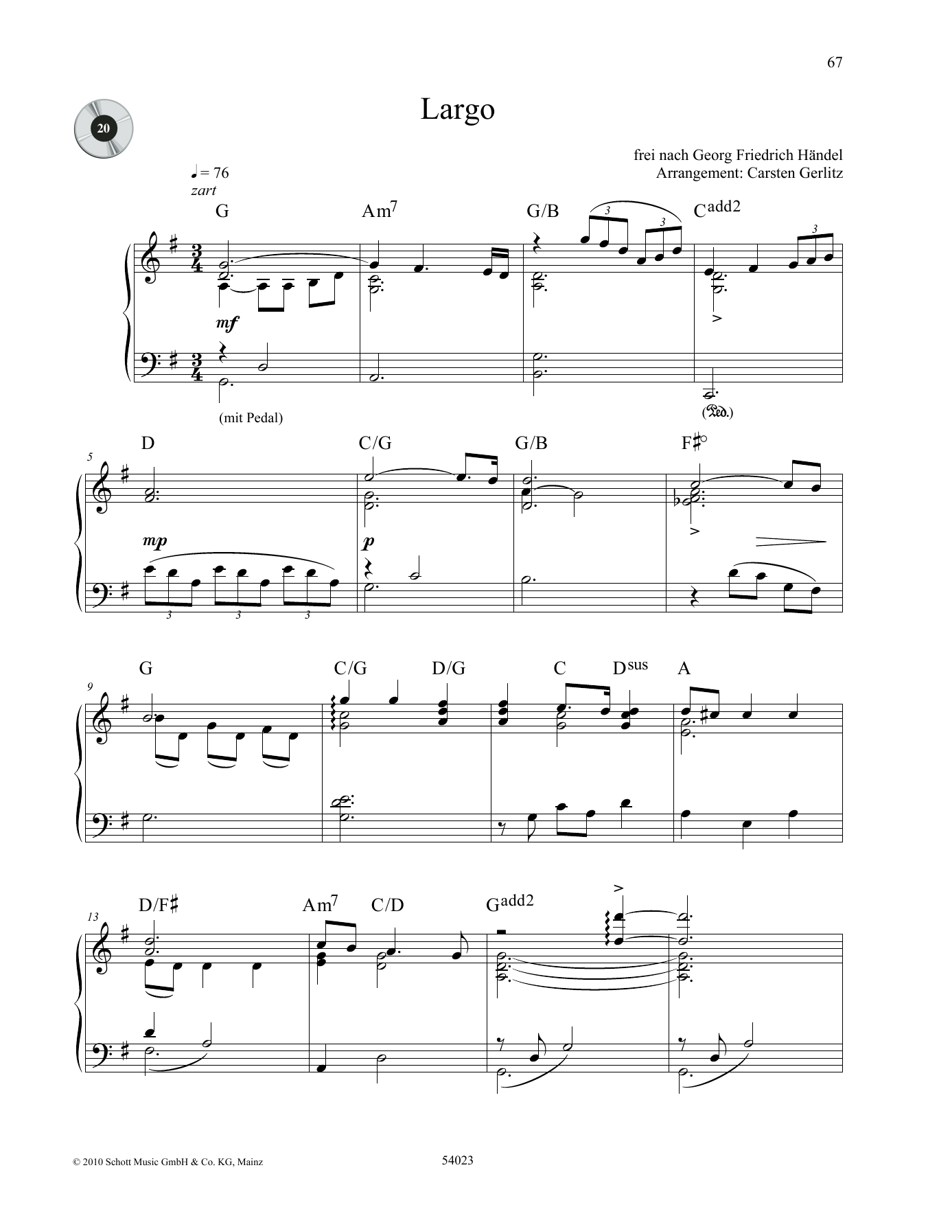 Product gallery: Page 1 of 1 Largo, George Frideric Handel