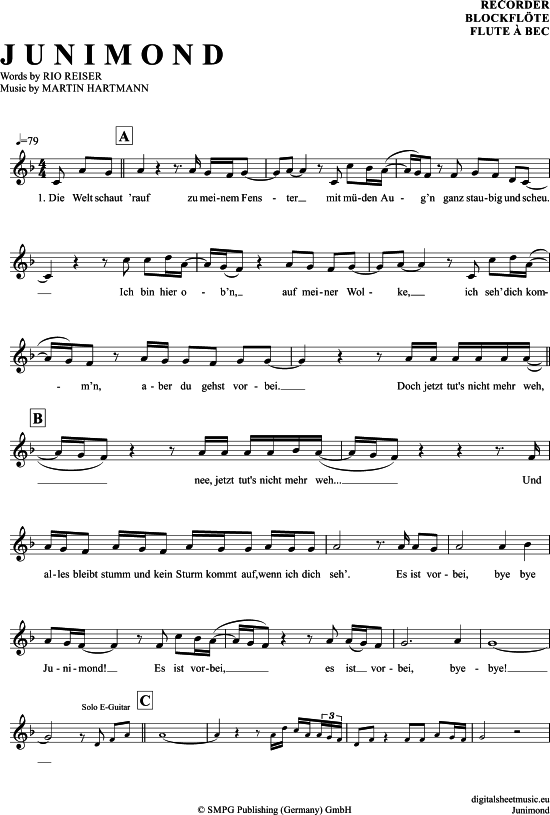 Product gallery: Page 1 of 4 Junimond , Reiser, Rio, (recorder)