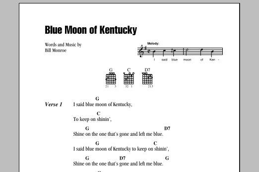 Product picture to: Blue Moon Of Kentucky