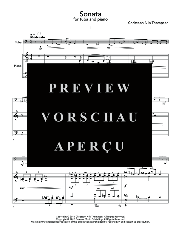 Product gallery: Page 5 of 11 Sonata, , (tuba and piano)
