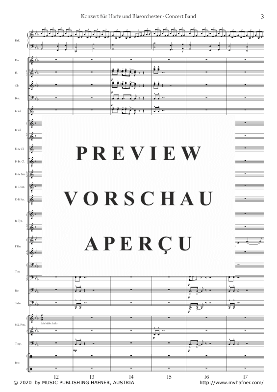 Product gallery: Page 8 of 11 Konzert für Harfe und Blasorchester, , (large wind orchestra and harp solo)