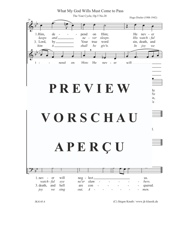 gallery: What My God Wills Must Come to Pass (The Year Cycle, Op.5, No.28), , Gemischter Chor
